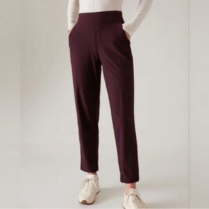 Athleta Brooklyn Ankle Pant Maroon Wine- Size 2P